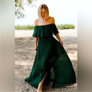 NWT Baltic Born Victoria Off Shoulder Maxi Dress
